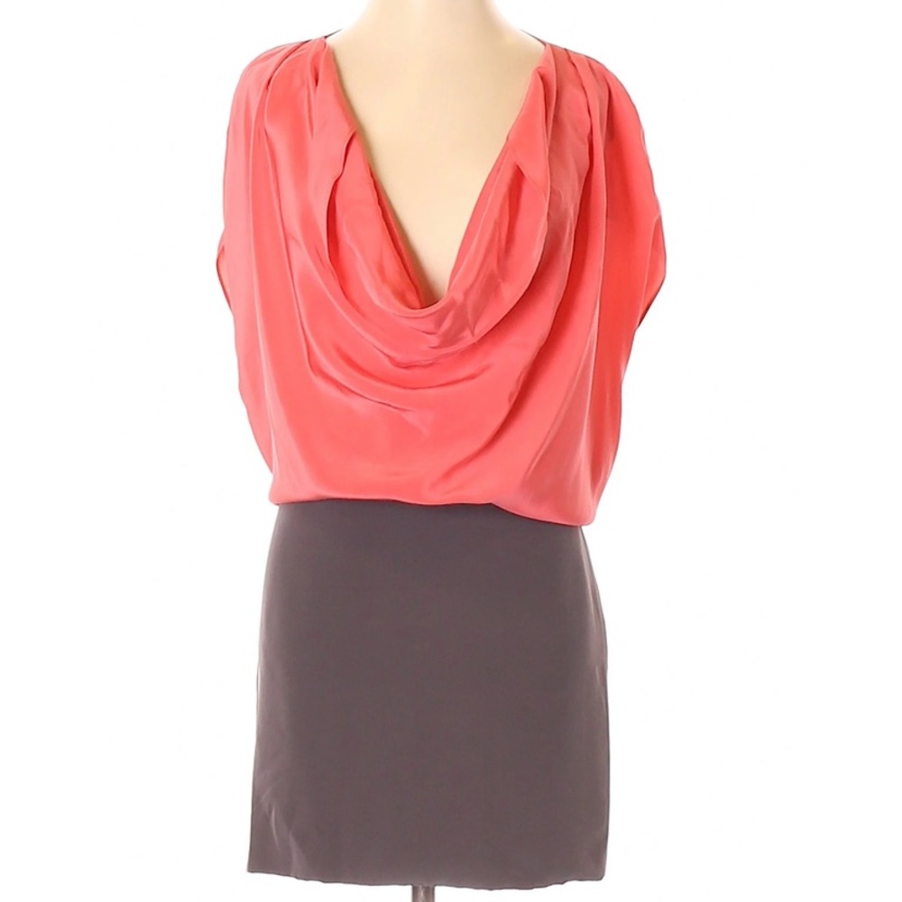 Black halo silk 0 mini dress